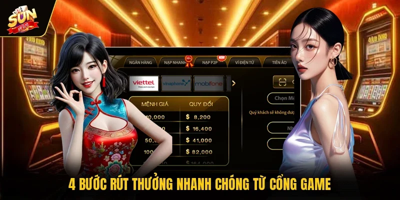4 bước rút thưởng nhanh chóng từ cổng game